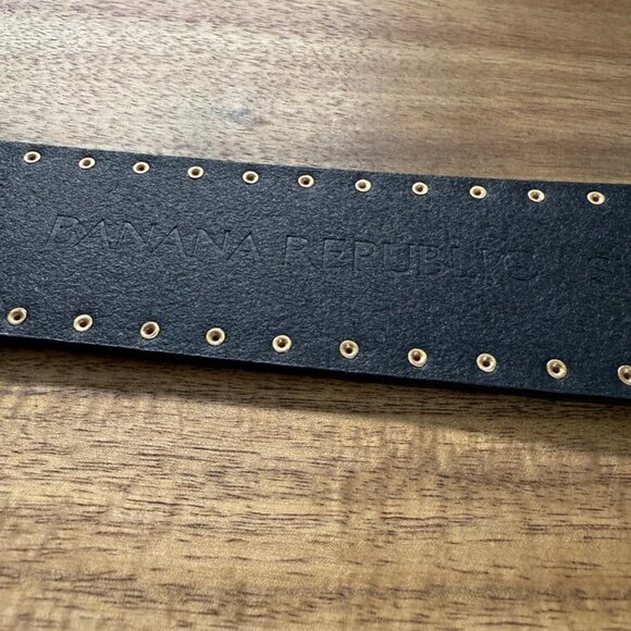 Banana Republic Studded leather Belt- black with gold studs - Picture 8 of 8